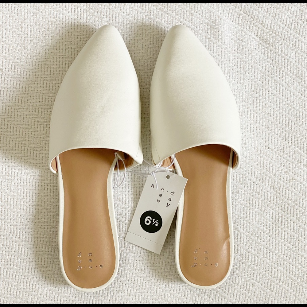 White mules size 6.5 new with tags